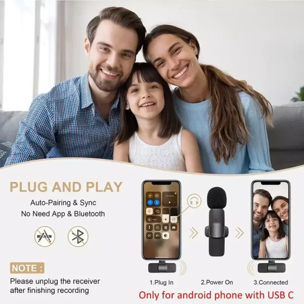 Mini bluetooth Speaker With Podcast Phone Sing 2 Rcm Wireless Lapel Clip for Vlog 2.4Ghz Microphone - Image 7
