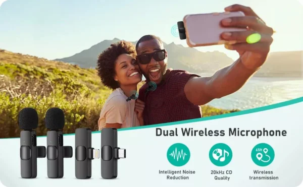 Mini bluetooth Speaker With Podcast Phone Sing 2 Rcm Wireless Lapel Clip for Vlog 2.4Ghz Microphone - Image 4