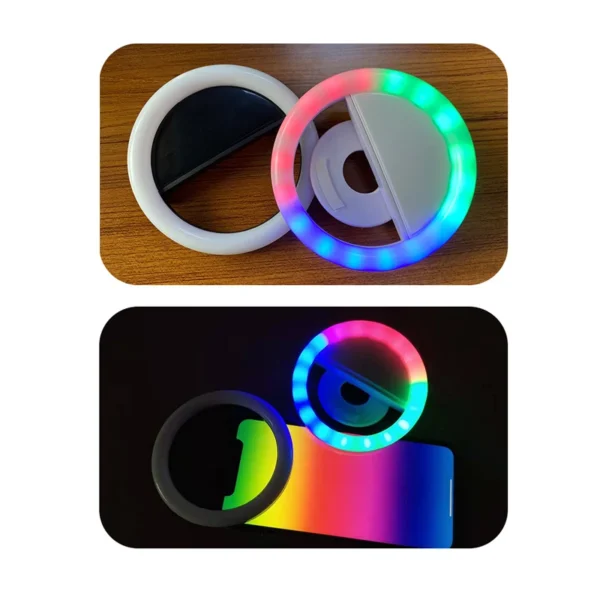 Led RGB Clip on Selfie Vlog Ring Light for Smart Phone - Image 6
