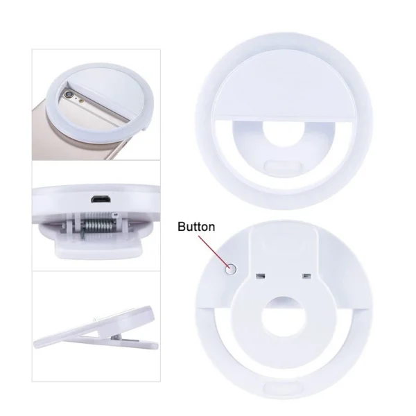 Battery Powered LED Ring Light Makeup Photography Light Live Selfie Light - Image 2