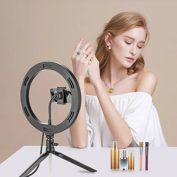 10 Inch Dimmable Ring light 3200k-5600k Photography, Vlogging, Makeup Ring Light Lamp - Image 4