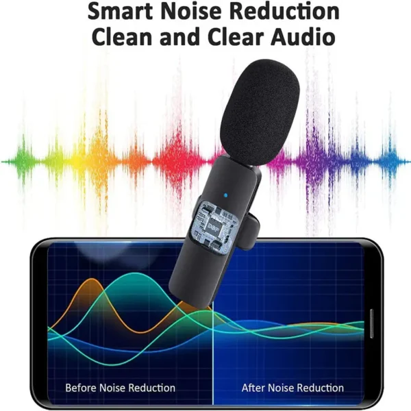 Mini bluetooth Speaker With Podcast Phone Sing 2 Rcm Wireless Lapel Clip for Vlog 2.4Ghz Microphone - Image 5